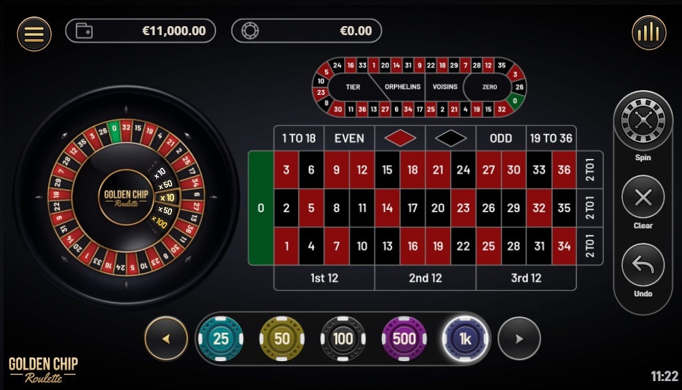 Come On Golden Chip Roulette