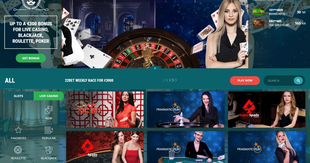 22bet casino app